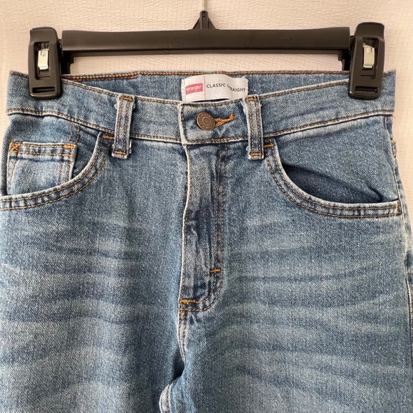 Wrangler Boys Classic Straight Adjustable Waist Jeans Size 14 Slim - Picture 3 of 16